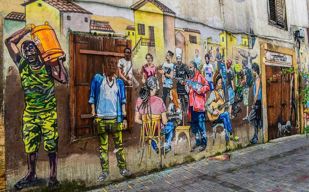 Nikosia | Graffiti in kleiner Seitengasse