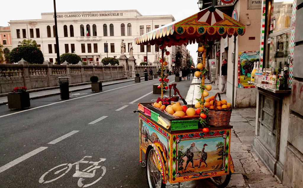 Sizilien | Zitrusfrüchte-Stand in Palermo