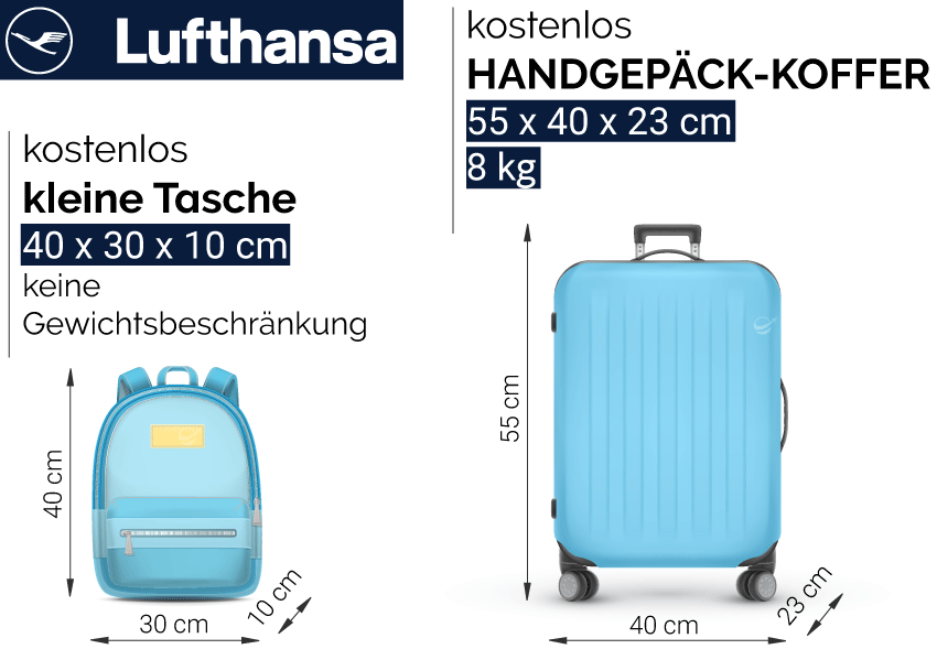 Overblijvend Classificeren botsen Handgepäck bei der Lufthansa: Maße & Kosten | Update 2020